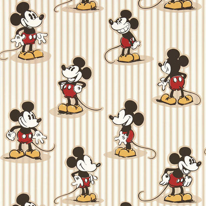 Mickey Mouse Stripe Wallpaper