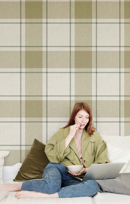 Block Plaid Wallpaper
