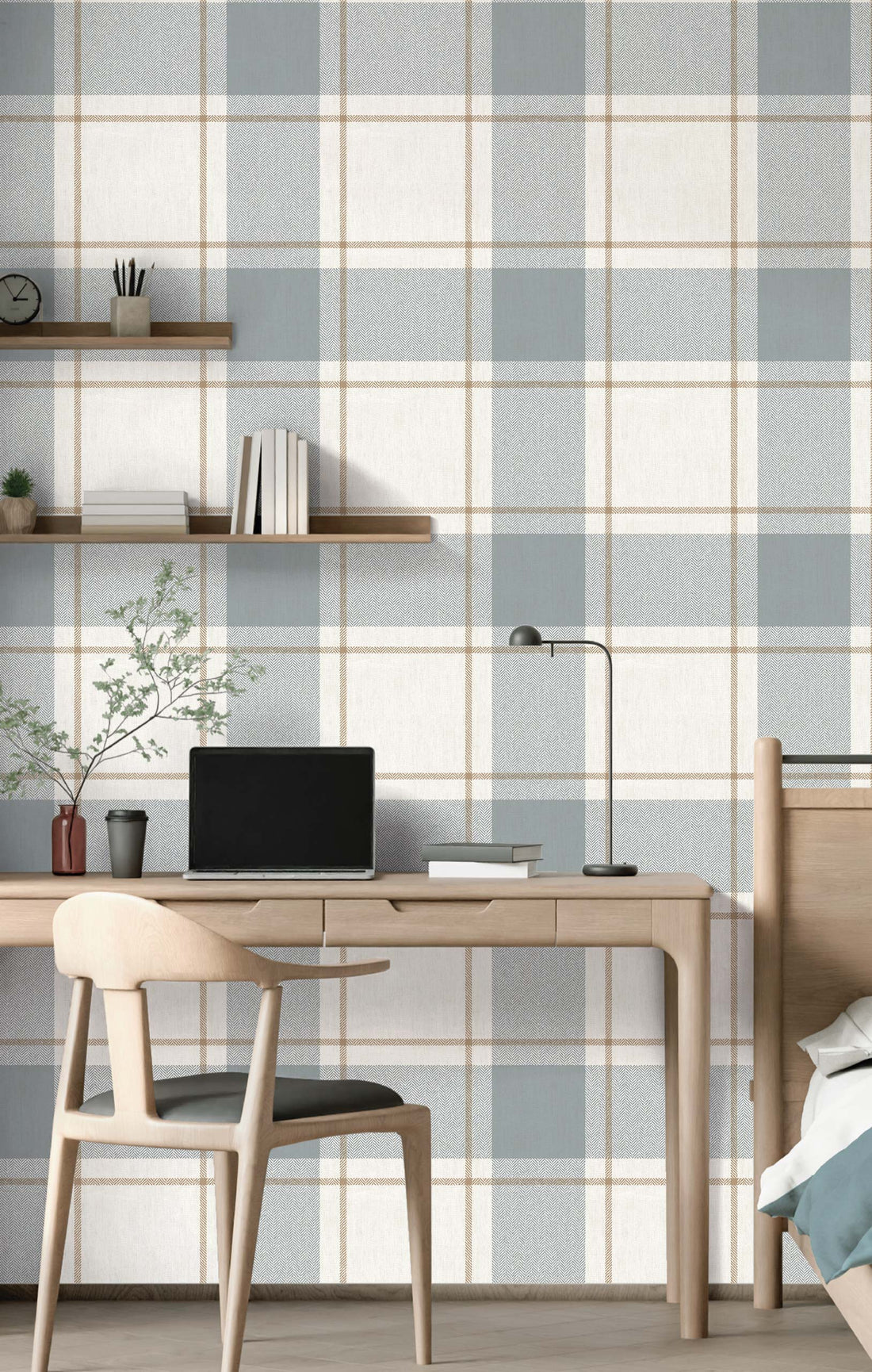 Block Plaid Wallpaper