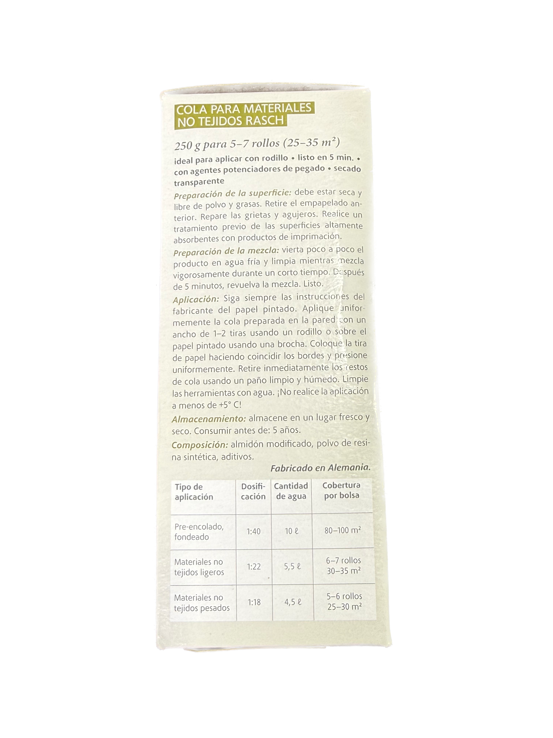 RASCH non woven packet Adhesive Glue 250g