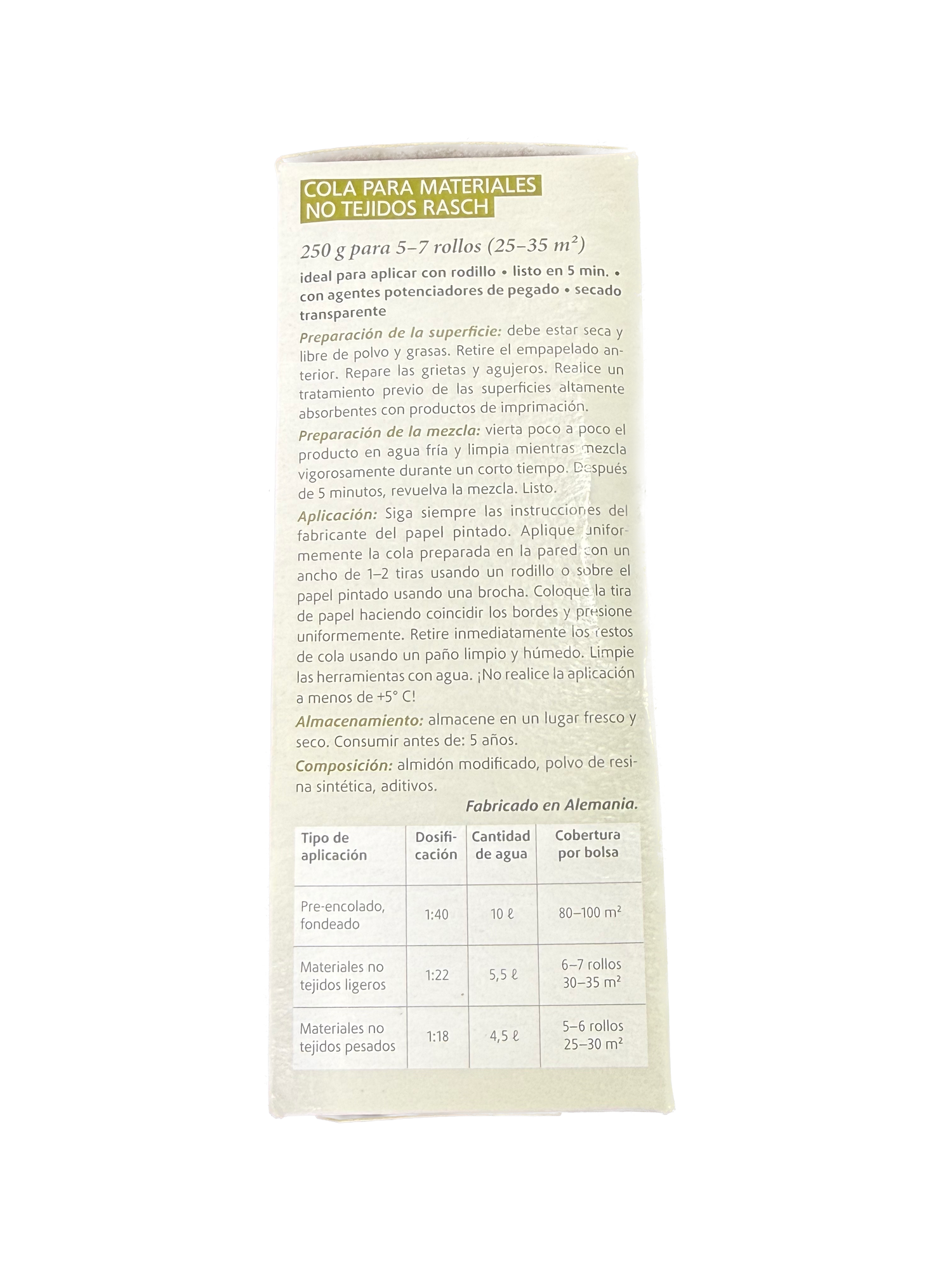 RASCH non woven packet Adhesive Glue 250g