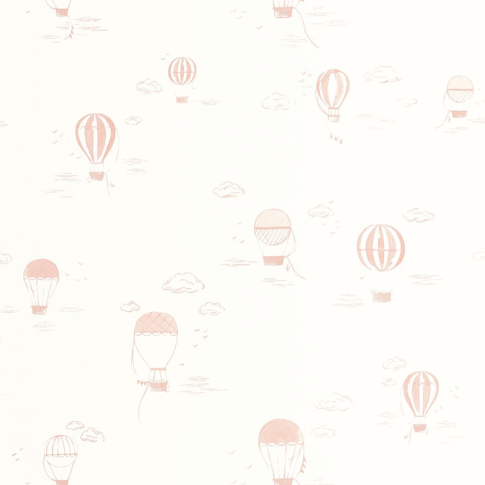 In the Clouds Balloon Wallpaper