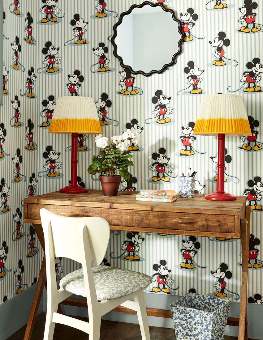 Mickey Mouse Stripe Wallpaper