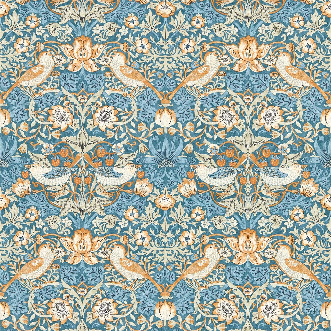 Strawberry Thief Wallpaper by William Morris