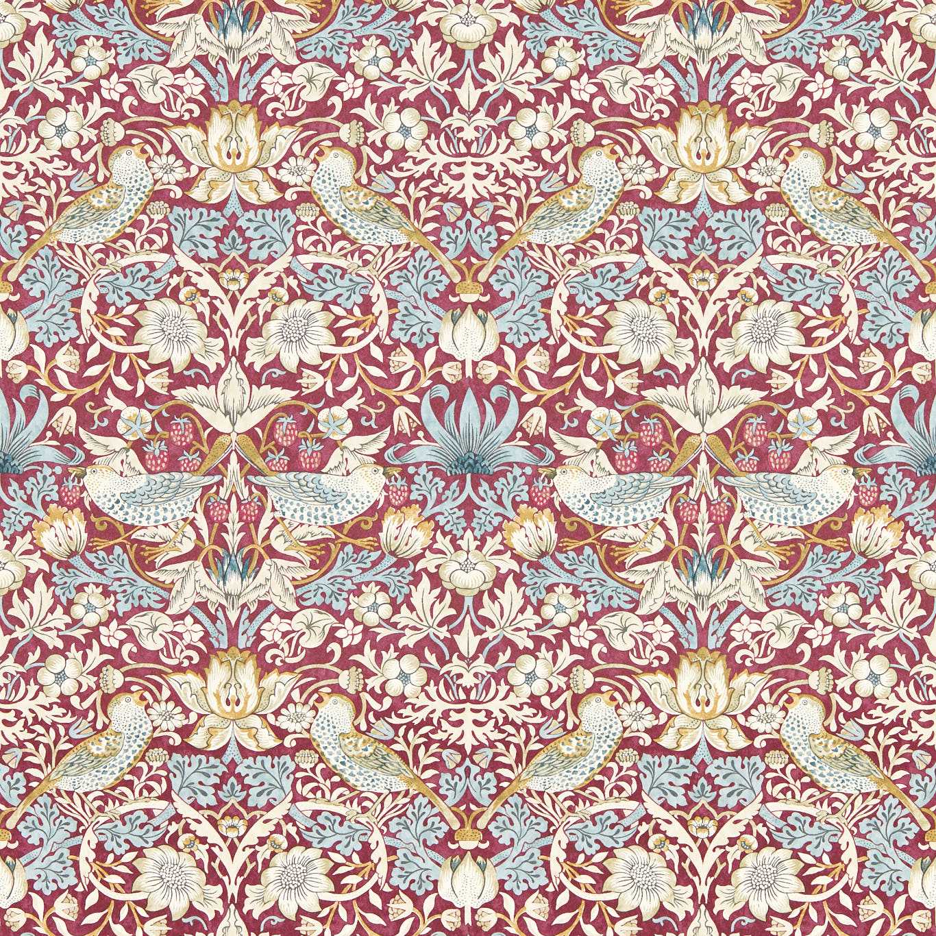 Strawberry Thief Wallpaper by William Morris