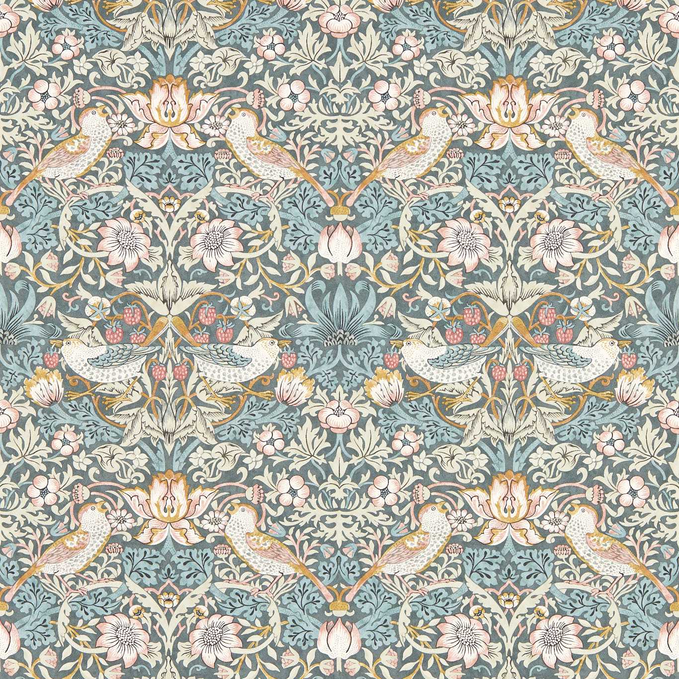 Strawberry Thief Wallpaper by William Morris