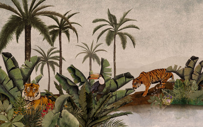 Tiger Jungle Mural