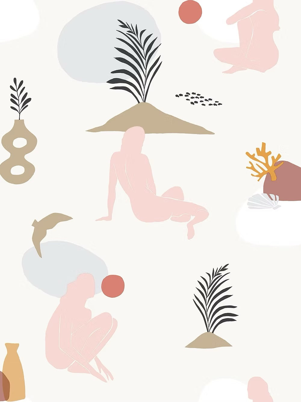 Mediterraneo Silhouettes Wallpaper