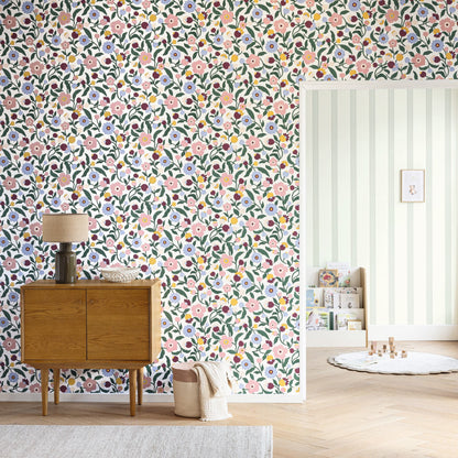 Happy Feston Stripe Wallpaper