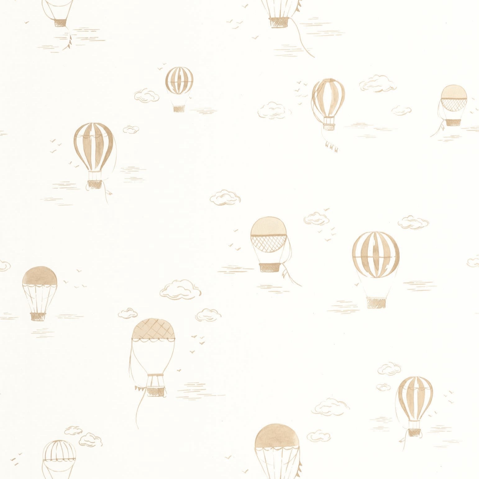 In the Clouds Balloon Wallpaper