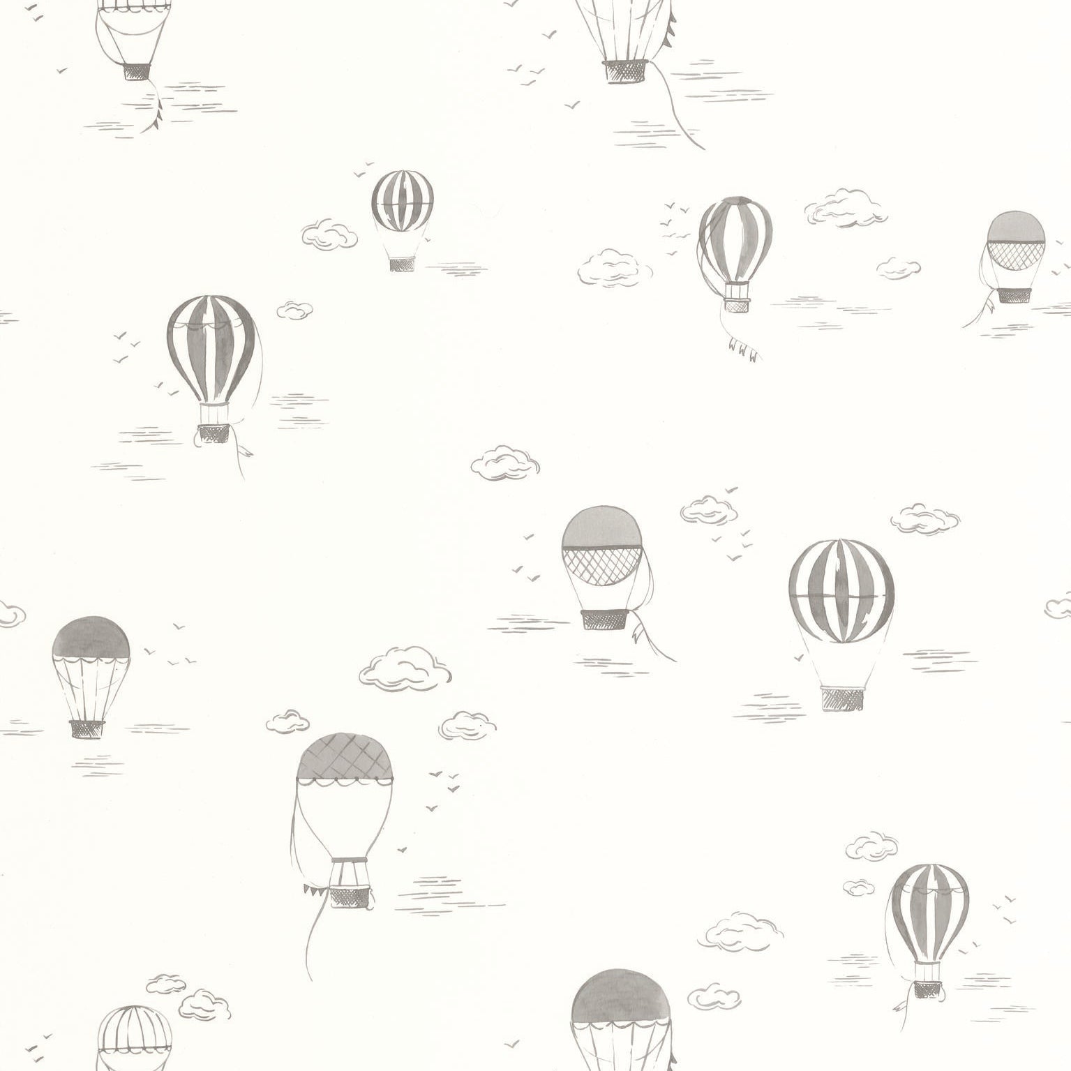 In the Clouds Balloon Wallpaper