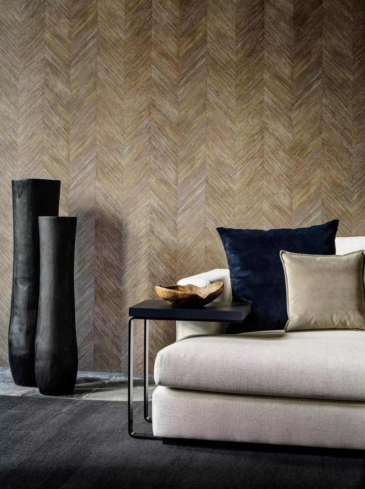 Corteza Herringbone Wallpaper