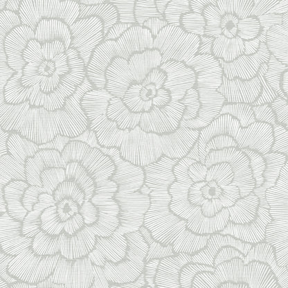 Periwinkle Textured Floral Wallpaper