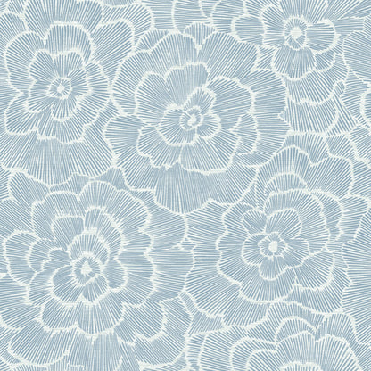 Periwinkle Textured Floral Wallpaper