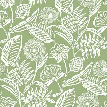 Alma Tropical Floral Wallpaper