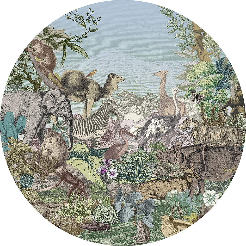 Animal Kingdom Round Wall Panel