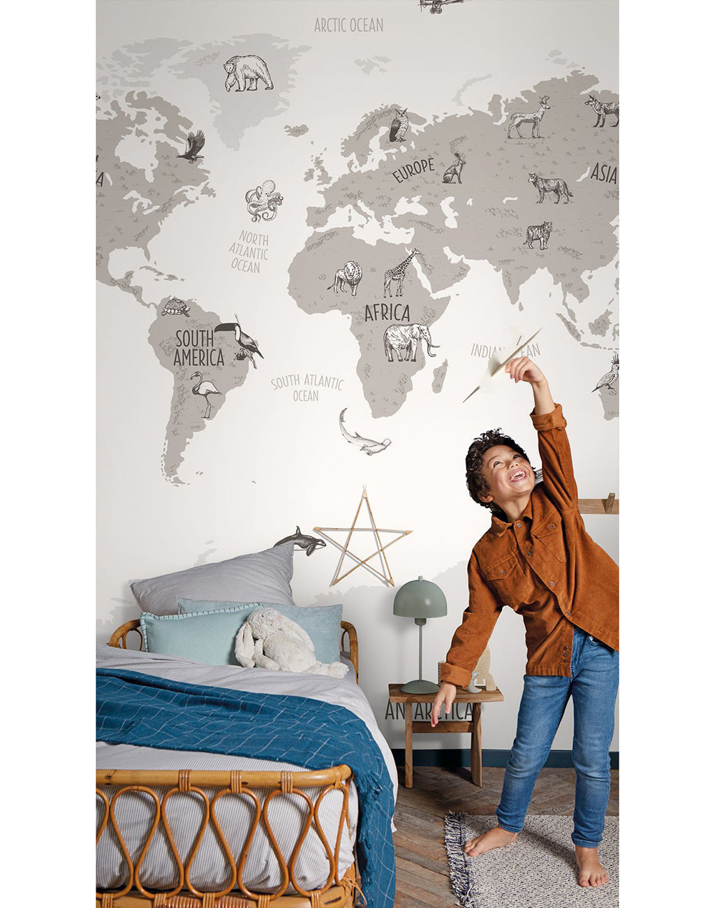 World Map Wall Panel